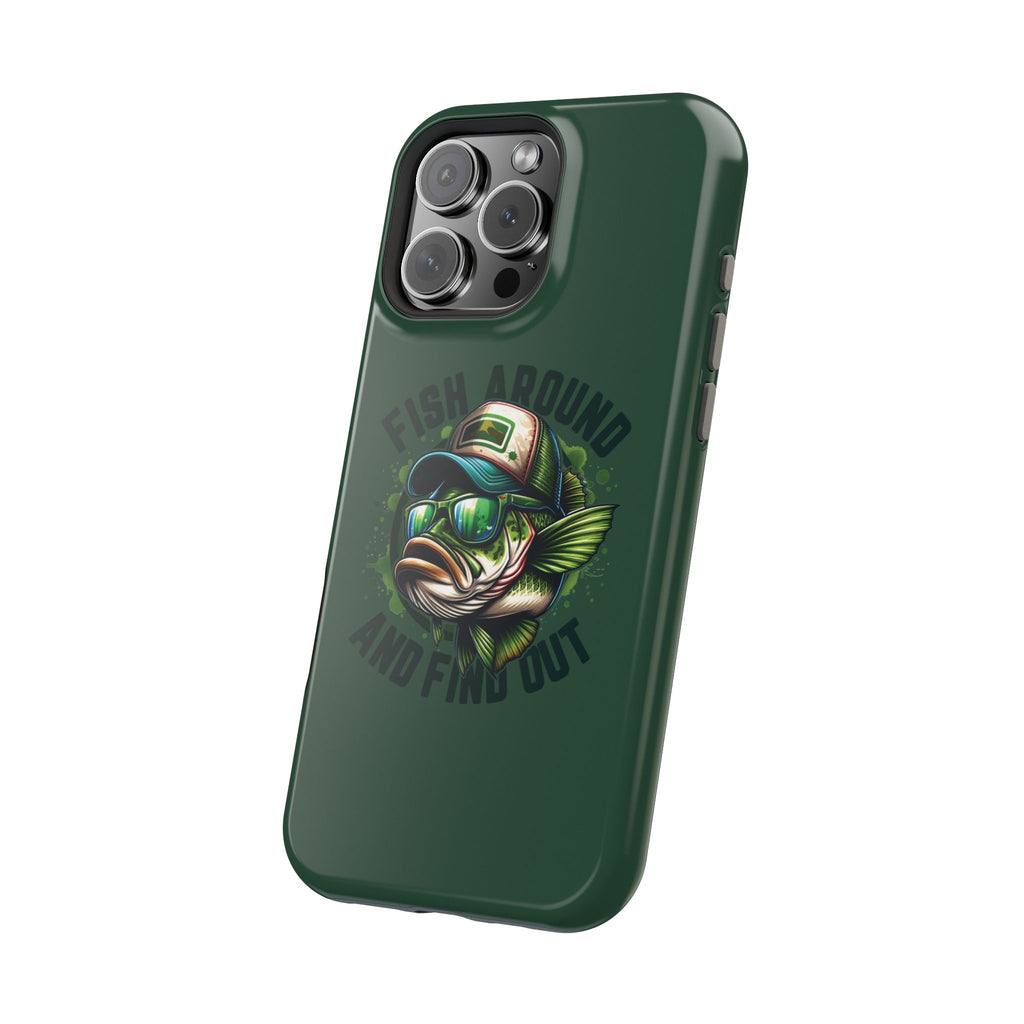 Fishing Phone Case — "Fish Around and Find Out" Magnetic Impact-Resistant Cover