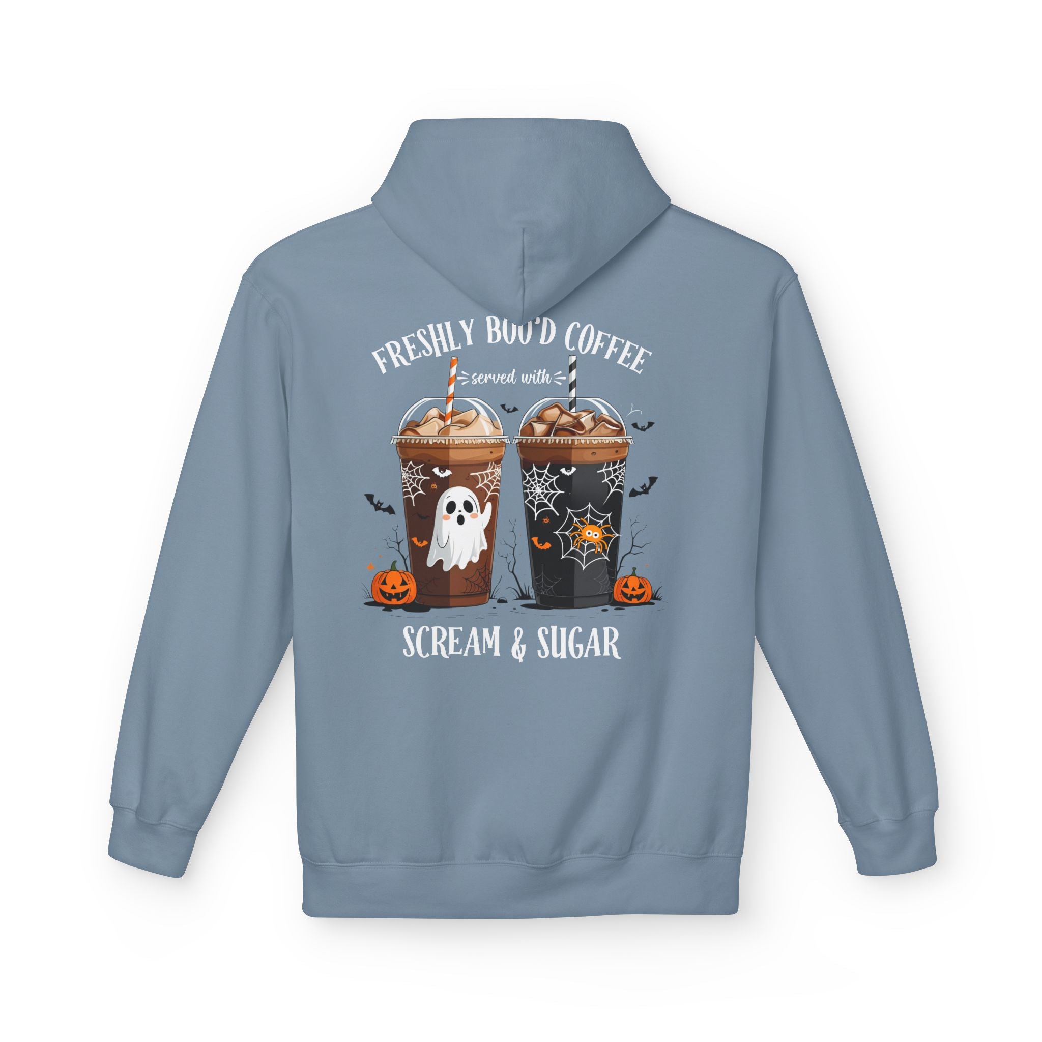 Halloween Coffee Hoodie - "Freshly Brew'd Coffee" Scream & Sugar Graphic