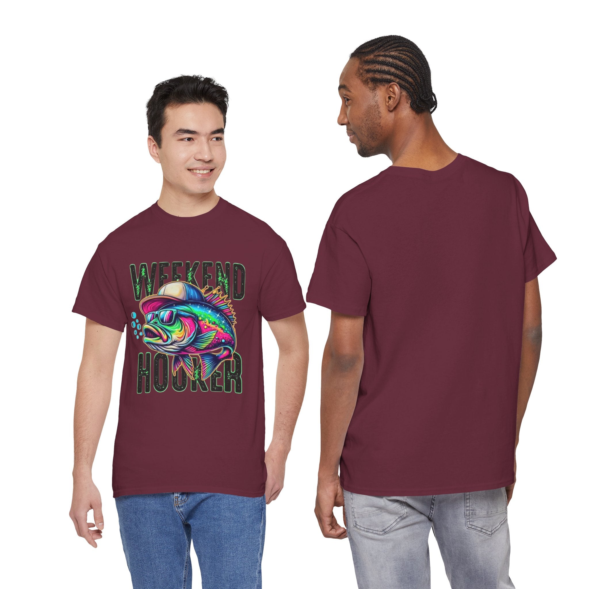 Weekend Hooker Fishing Tee — Colorful Fish Graphic Shirt