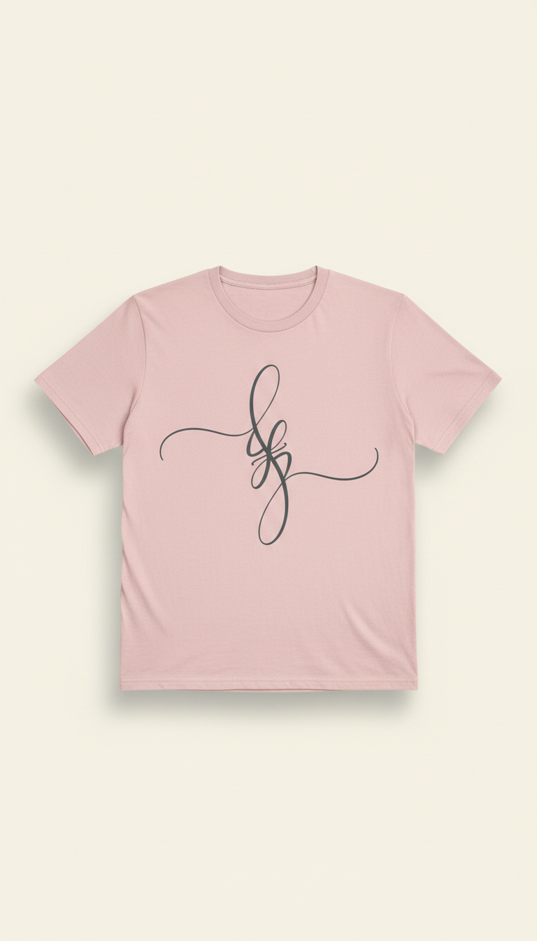 Blush Cotton Faith Script Tee